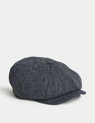 

Mens M&S SARTORIAL Wool Rich Baker Boy Hat with Thermowarmth™ - Navy Mix, Navy Mix