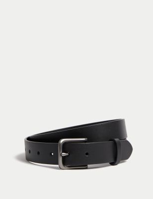 

Mens M&S Collection Leather Belt - Black, Black