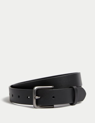 

Mens M&S Collection Leather Belt - Black, Black