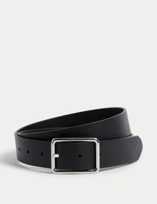 

Mens M&S Collection Strukturierter Freizeitgürtel aus Leder - Black, Black