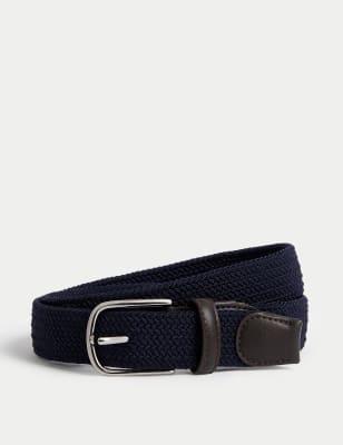 

Mens M&S Collection Stretch Woven Active Waist Belt - Dark Navy, Dark Navy