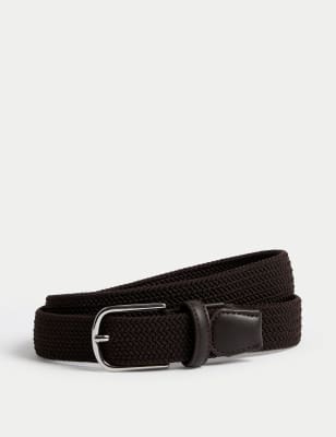 

Mens M&S Collection Stretch Woven Active Waist Belt - Chocolate, Chocolate