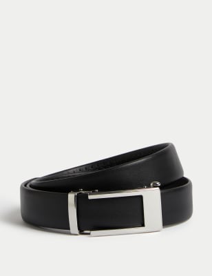 

Mens M&S Collection Leather Buckle Belt - Black, Black