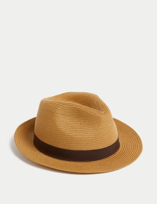 

Mens M&S Collection Packable Trilby, Sand