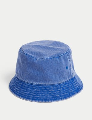 

Mens M&S Collection Pure Cotton Bucket Hat - Cobalt, Cobalt
