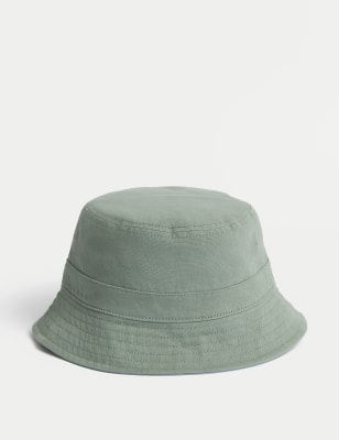 

M&S Collection Gorro de pescador reversible 100% algodónMens - Green Mix, Green Mix