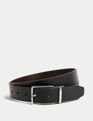 

Mens M&S Collection Leather Reversible Belt - Black/Brown, Black/Brown