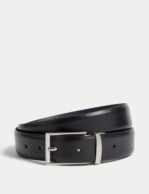 

Mens Autograph Leather Belt - Blue/Black, Blue/Black