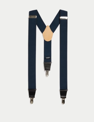 

Mens M&S Collection Adjustable Braces - Navy, Navy