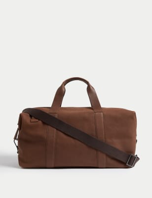 

Mens M&S Collection Premium Leather Weekend Bag - Tan, Tan