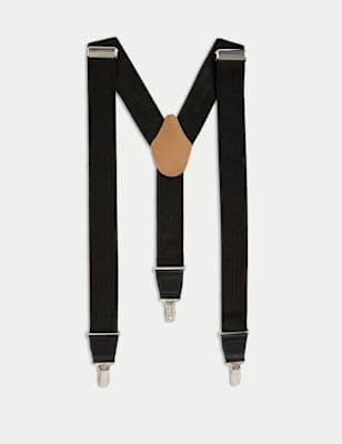 

Mens M&S Collection Adjustable Braces, Black