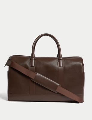 

Mens Autograph Leather Weekend Bag - Brown, Brown