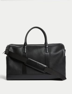 

Mens Autograph Leather Weekend Bag - Black, Black