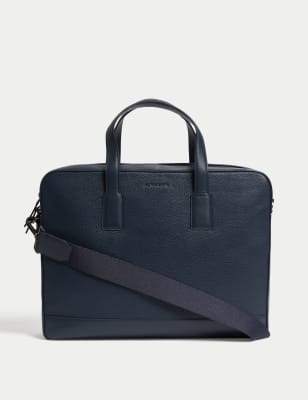 

Mens Autograph Leather Laptop Bag - Dark Navy, Dark Navy