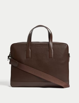 

Mens Autograph Leather Laptop Bag - Brown, Brown