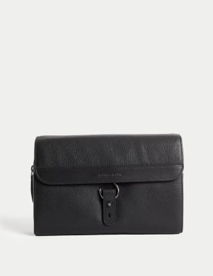 

Mens Autograph Leather Washbag - Black, Black