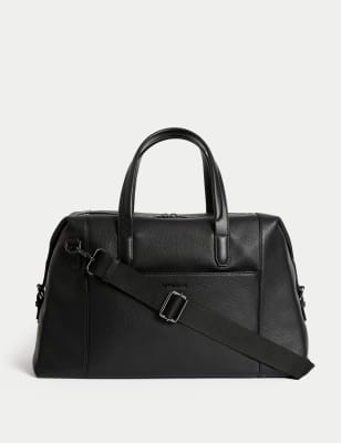 

Mens Autograph Casual Leather Weekend Bag - Black, Black