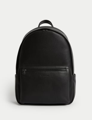 

Mens Autograph Leather Backpack - Black, Black