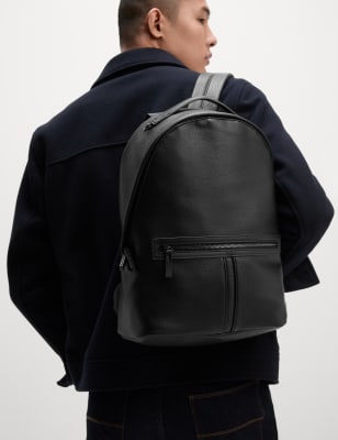 

Mens M&S Collection Textured Backpack - Black, Black