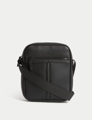 

Mens M&S Collection Textured Cross Body Bag - Black, Black