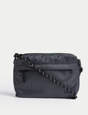 

Mens M&S Collection Cross Body Travel Organiser Bag, Charcoal