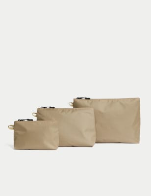 

Mens M&S Collection 3pk Travel Pouches with Stormwear™ - Sand, Sand