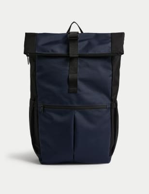 

Mens M&S Collection Stormwear™ Roll Top Backpack - Navy Mix, Navy Mix