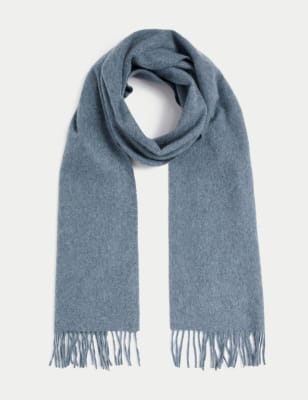 

Mens Autograph Pure Cashmere Scarf - Blue Mix, Blue Mix