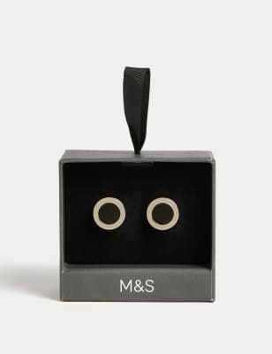 

Mens M&S Collection Circular Cufflinks, Silver