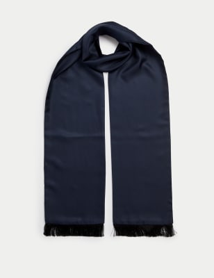 

Mens Autograph Satin Scarf - Navy Mix, Navy Mix