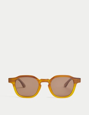 

Mens M&S Collection Sonnenbrille mit runden Gläsern - Yellow Mix, Yellow Mix