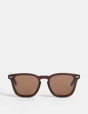 

Mens Autograph Runde polarisierte Sonnenbrille - Chocolate, Chocolate