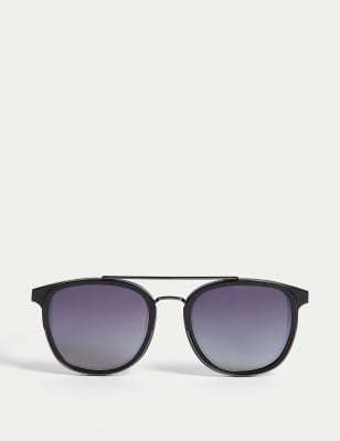 

Mens Autograph Aviator Polarised Sunglasses - Black Mix, Black Mix
