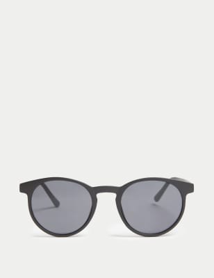 

Mens M&S Collection Sonnenbrille mit runden Gläsern - Black, Black