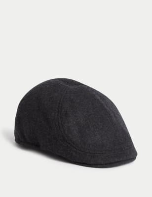 

Mens M&S x Ian Wright Wool Blend Flat Cap - Charcoal, Charcoal