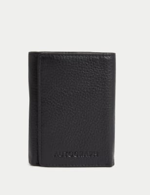 

Mens Autograph Leather Tri-Fold Wallet - Black, Black