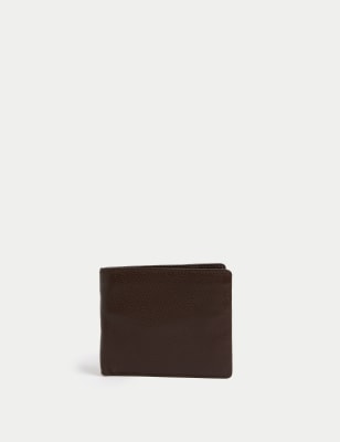 

Mens Autograph Leather Bi-fold Wallet, Brown