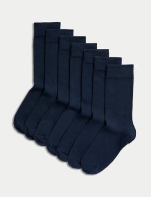 

Mens M&S Collection 7pk Cool & Fresh™ Cotton Rich Socks - Navy, Navy