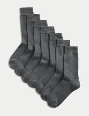 

Mens M&S Collection 7er-Pack Cool & Fresh™-Socken mit hohem Baumwollanteil - Grey, Grey