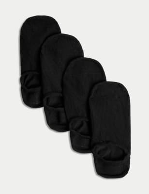 

Mens M&S Collection 4er-Pack Trainer Liners™ mit hohem Baumwollanteil - Black, Black