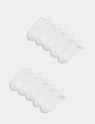 

Mens M&S Collection 10pk Cool & Fresh™ Trainer Liners™ - White, White