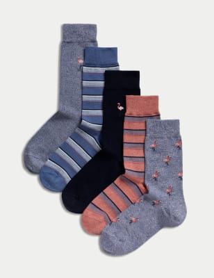 

Mens M&S Collection 5er-Pack Cool & Fresh™-Socken mit hohem Baumwollanteil, sortiert - Pink Mix, Pink Mix