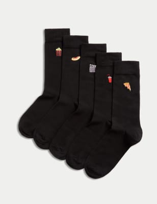 

Mens M&S Collection 5pk Cool & Fresh™ Cotton Rich Socks - Black Mix, Black Mix