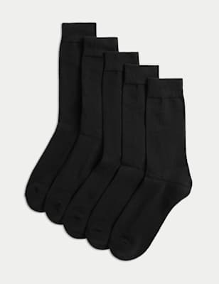 

M&S Collection Pack de 5 pares de calcetines Cool & Fresh™ acolchadosMens - Black, Black