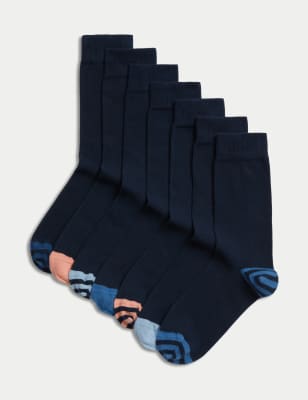 

Mens M&S Collection 7pk Cool & Fresh™ Cotton Rich Socks - Navy Mix, Navy Mix