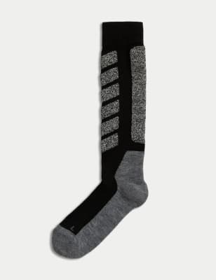 

Mens M&S Collection Ski Boot Socks - Black Mix, Black Mix