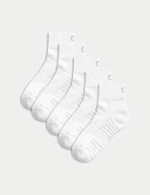 

Mens Goodmove 5pk Cushioned Sports Socks - White, White