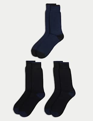 

M&S Collection Pack de 3 pares de calcetines térmicos Heatgen™ de calidez máximaMens - Navy Mix, Navy Mix