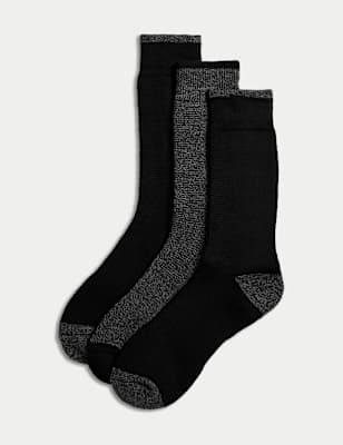 

Mens M&S Collection 3pk Heatgen™ Maximum Warmth Thermal Socks - Black, Black