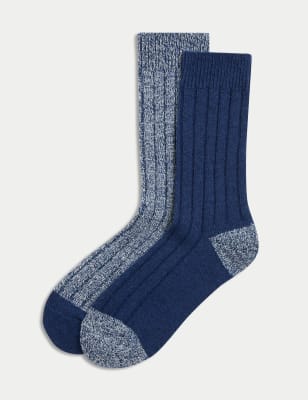 

Mens M&S Collection 2pk Heatgen™ Medium Warmth Thermal Socks - Navy Mix, Navy Mix